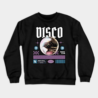 DISCO  - Grainy Mirrorball (white/lavender) Crewneck Sweatshirt